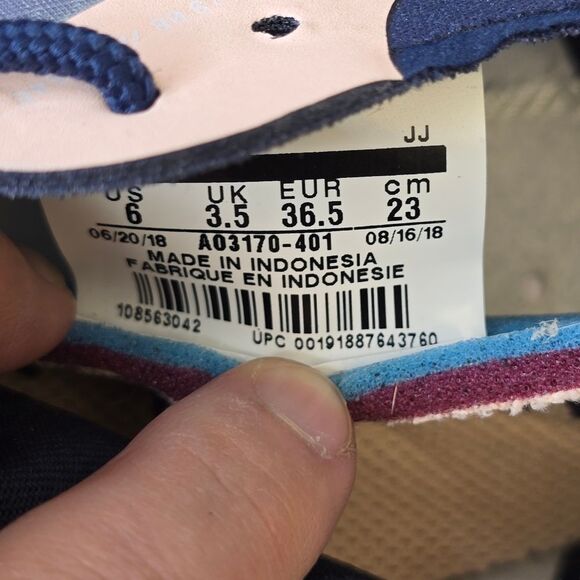 Nike Women's 6 EXP-X14 Midnight Navy Purple Sneakers - Picture 13 of 16